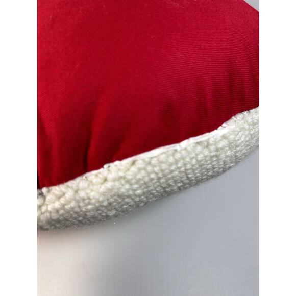 Vintage 18" LARGE Laughing SANTA CLAUS Head Shaped Needlepoint Christmas Pillow - Picture 6 of 7